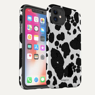 Cute Cow Print Case For iPhone 13 12 Mini 11 Pro Max XR XS Max 7 8 Plus SE 2020 Tough  Galaxy S10 S20 S21 Ultra Cover With Design Feat